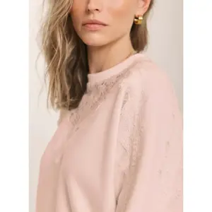 Mint Velvet Pink Lace Detail Sweatshirt